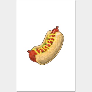 High art hot dog Posters and Art